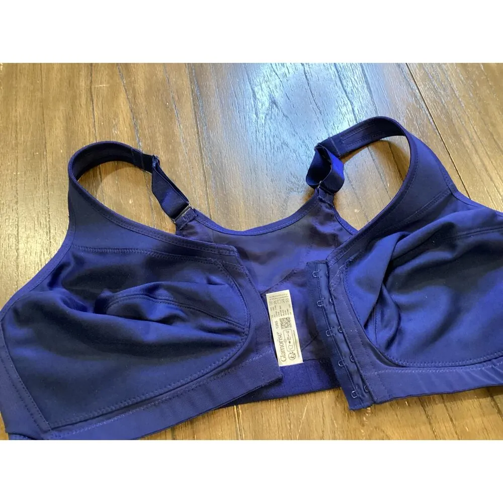 Glamorise 1265 MagicLift Front Closure Posture Back Bra blue 42C new Size undefined - Image 5