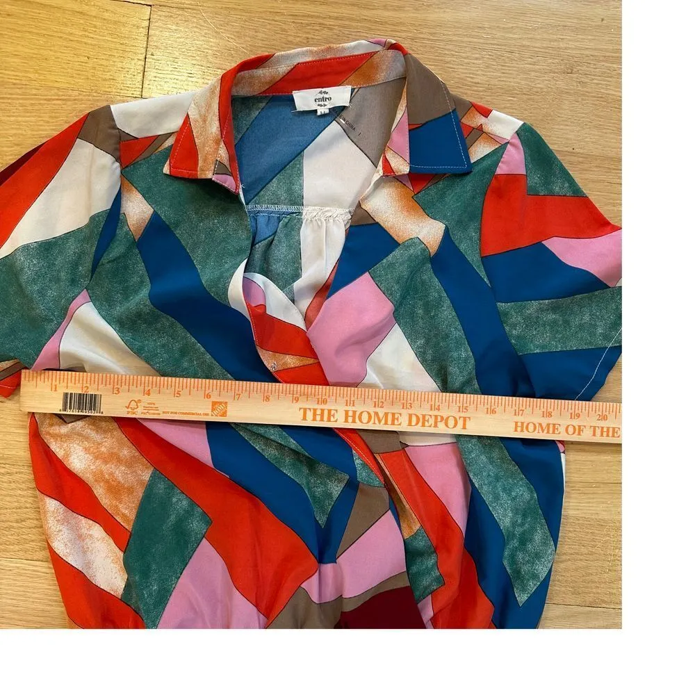 Medium SALON Entro‎ Wild About You abstract bodysuit NWOT - Image 4