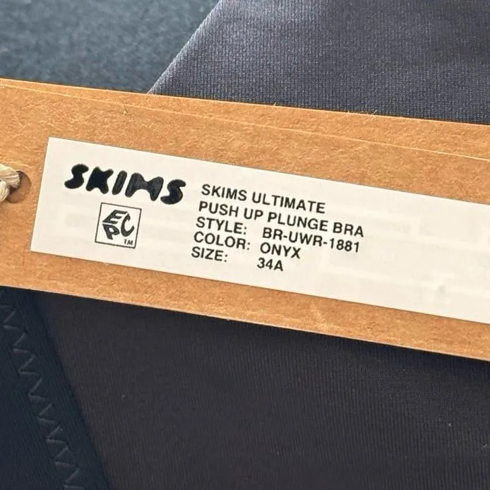 Skims Ultimate Push up Plunge Bra Onyx Size 34A - Image 7