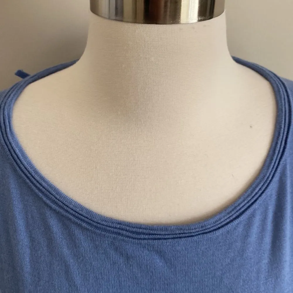 Loft  Blue Tie Back Knit Sweater Size Small - Image 2