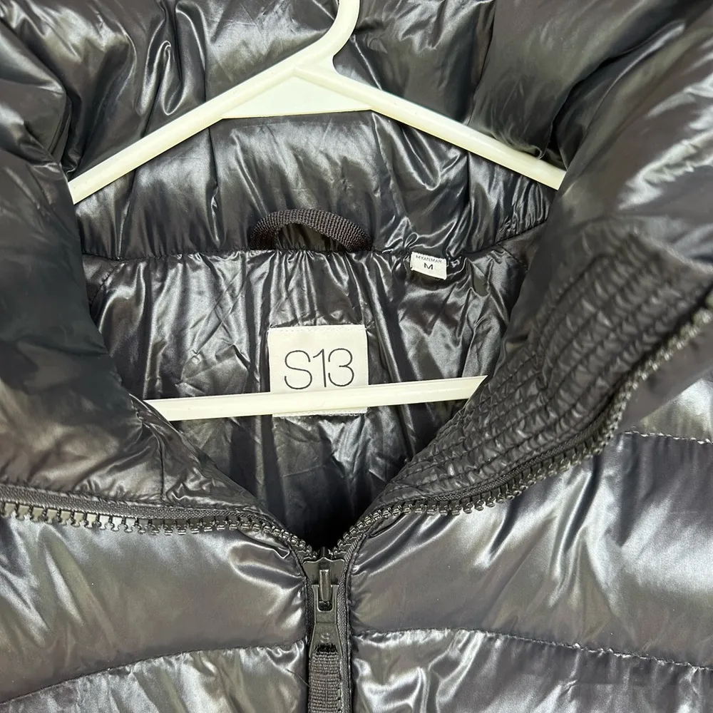 S13 New York Kylie Glossy Down Puffer Jacket Size Small - Image 5