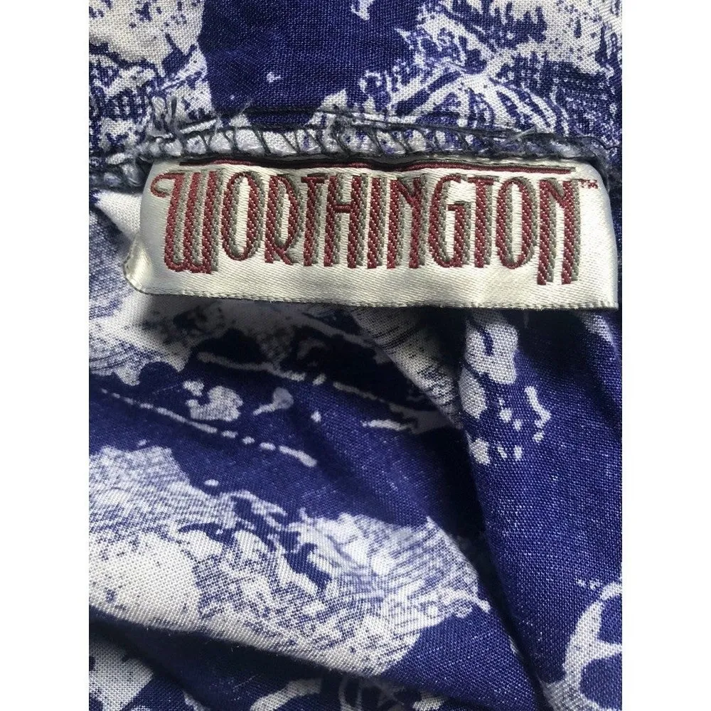 Worthington Vintage High Waist Floral Pleated Midi Skirt - Image 5