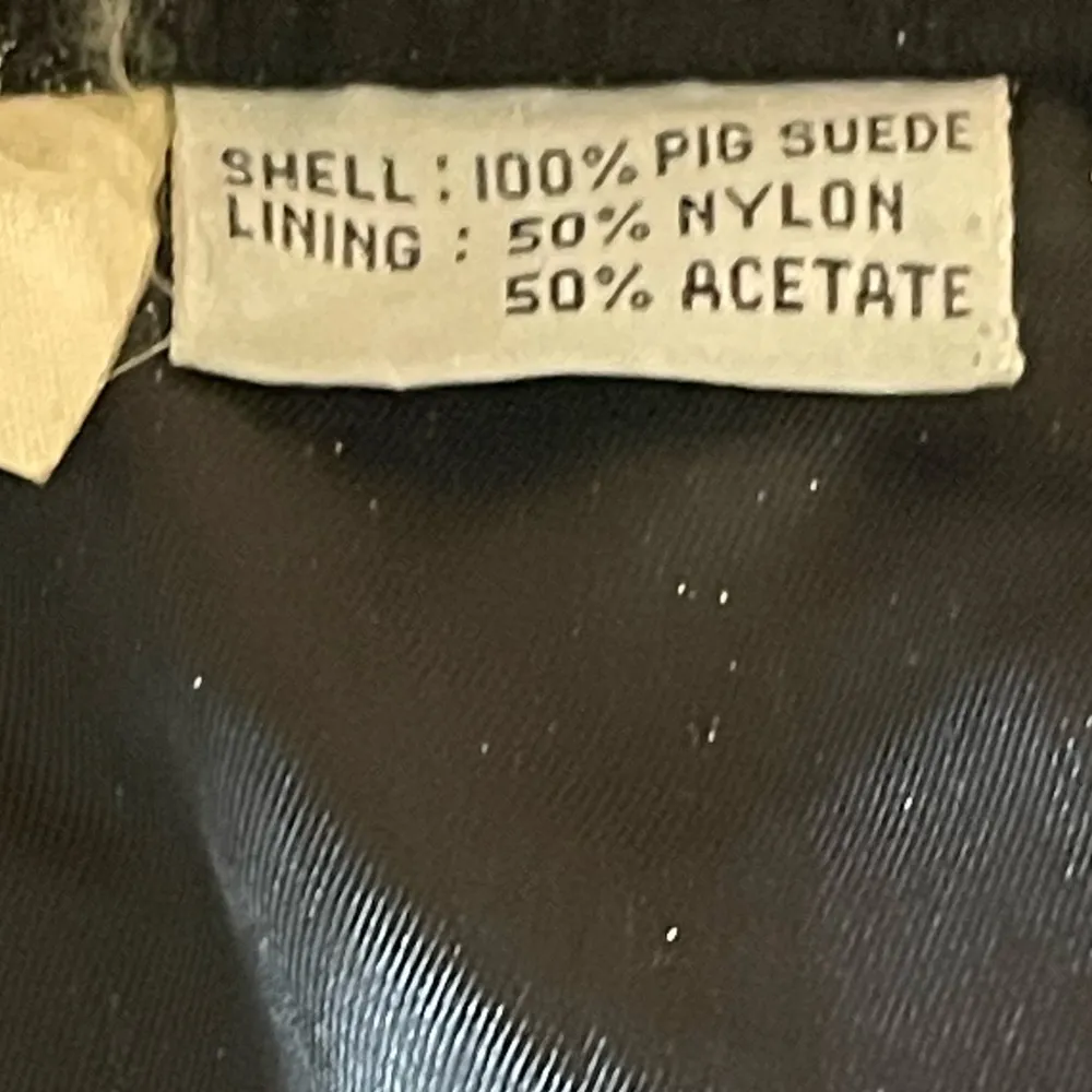 Vintage Toffs Black Suede Pencil Skirt Size Small 100% Pig Suede Lined - Image 7