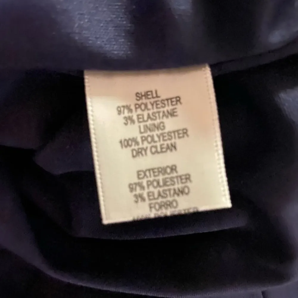 Eliza J One-shoulder Bow Detail Satin Sheath Dress In Navy Blue Size 6 - Image 7