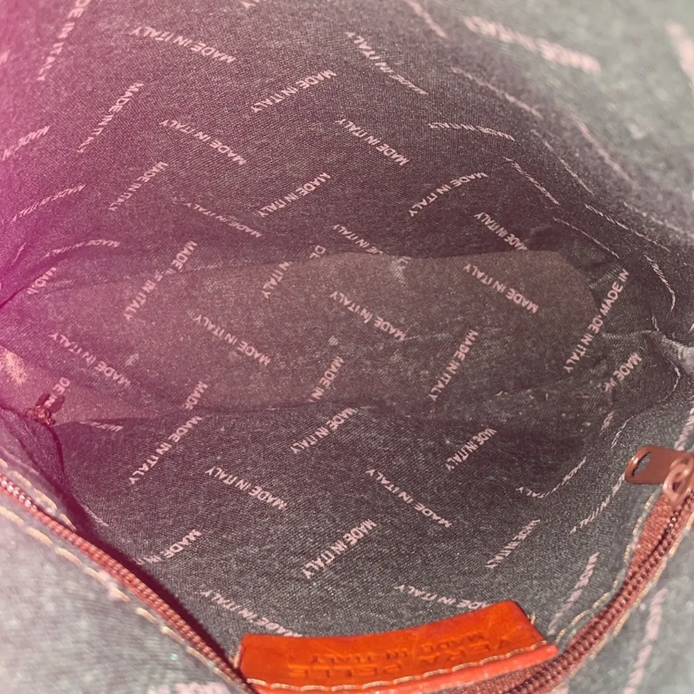 Vera Pelle T. Nobile made in Italy gorgeous orange leather crossbody bag Green - Image 4