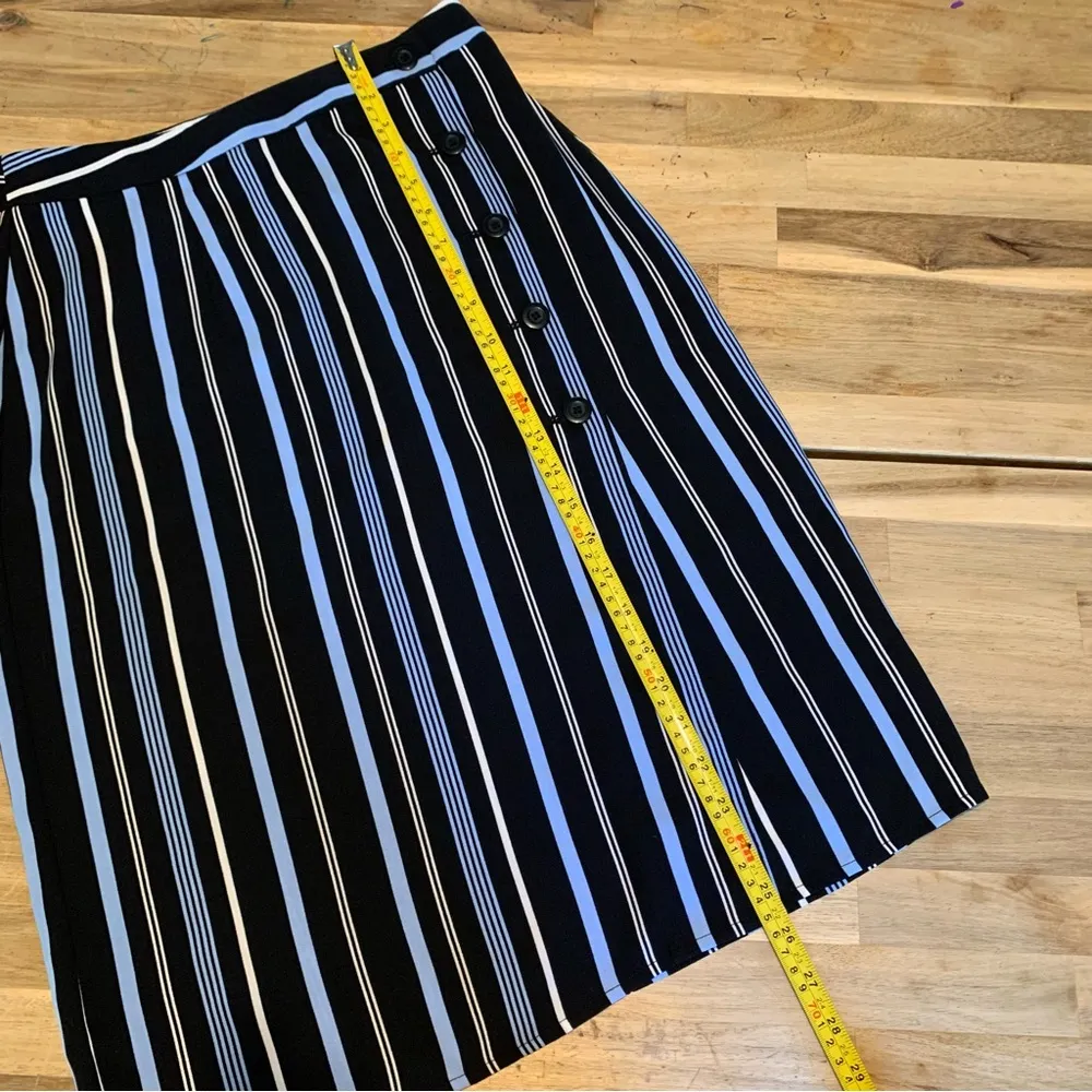 BP Black & Blue Stripe Skirt S - Image 4