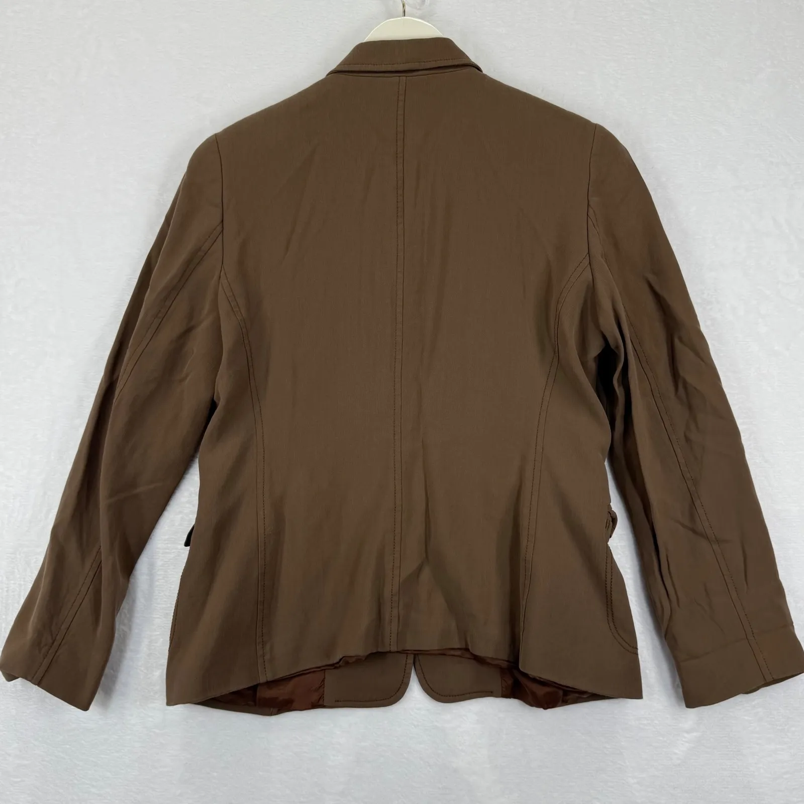 Talbots Collection Petites Brown Blazer Jacket Women's Sz 10 Made in Italy READ - Image 10