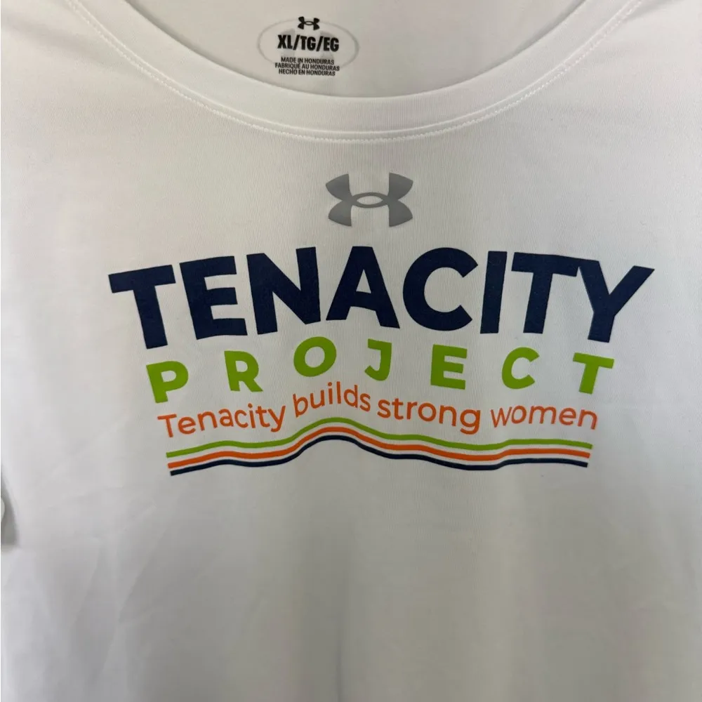 Under Armour White Tenacity Project Lacrosse Women’s Tee T-Shirt XL - Image 2
