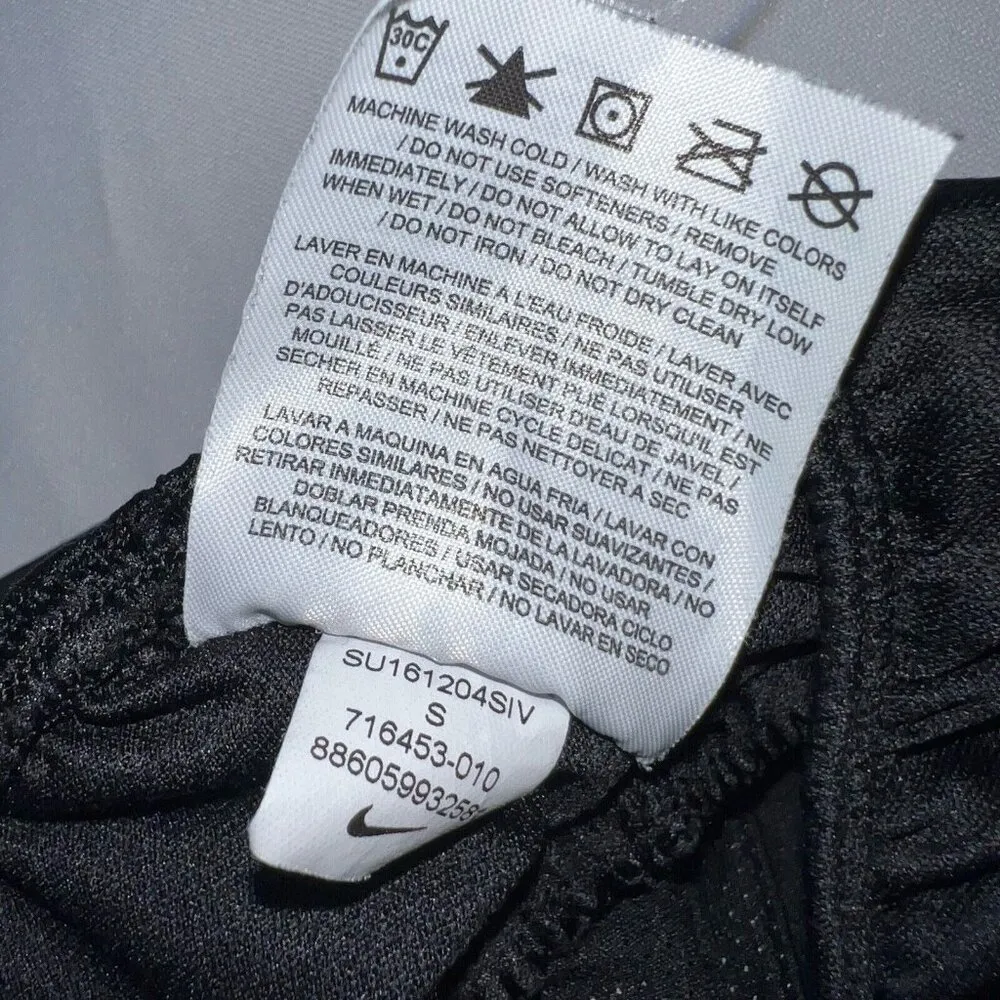 Nike Dri Fit Tempo Shorts Women Small Black White Brief Lined Running Athletic B - Image 4