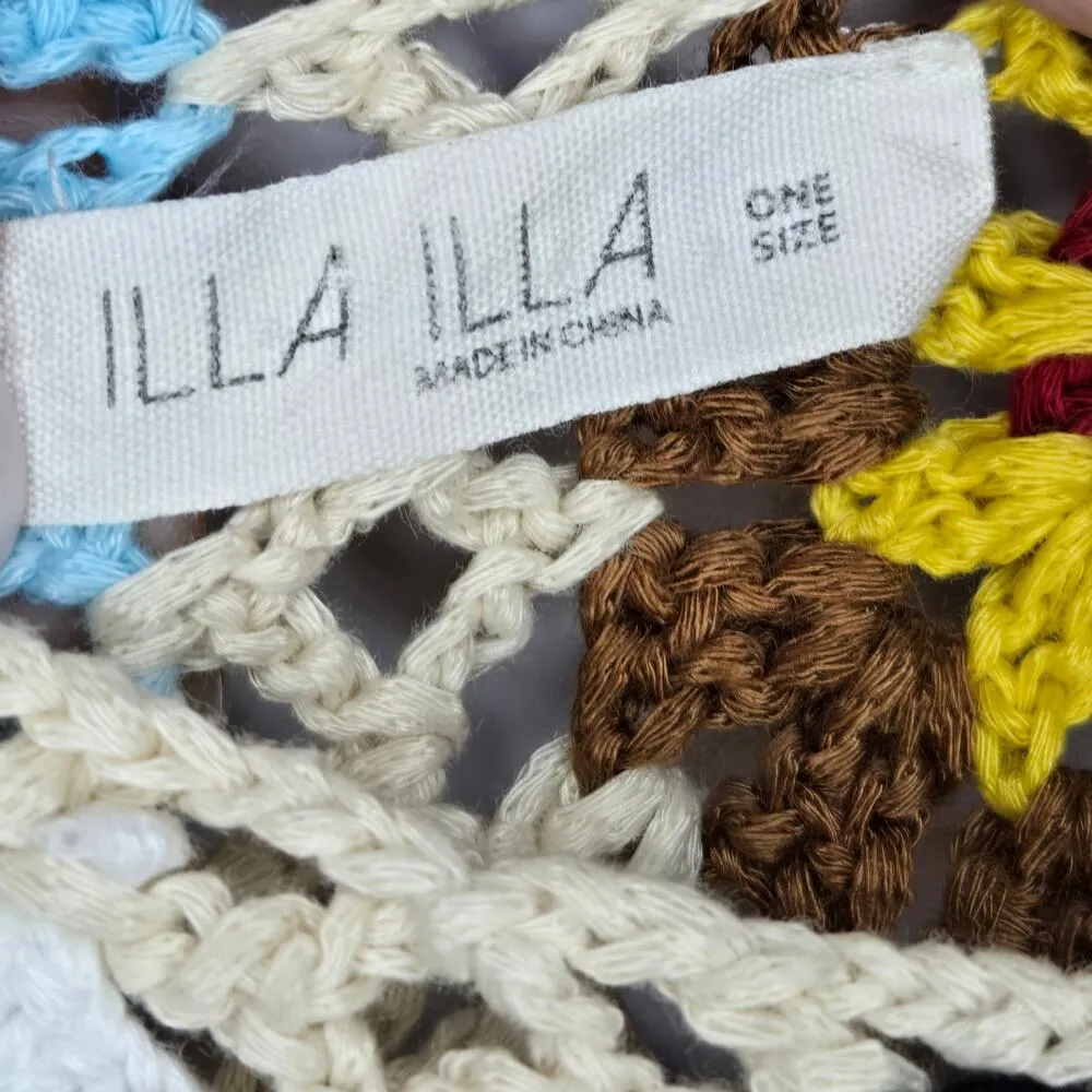 ILLA ILLA boho floral cotton crochet tank top festival one size. - Image 7