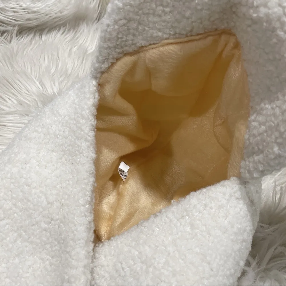 Korean style white fluffy ear warmer hat - Image 3