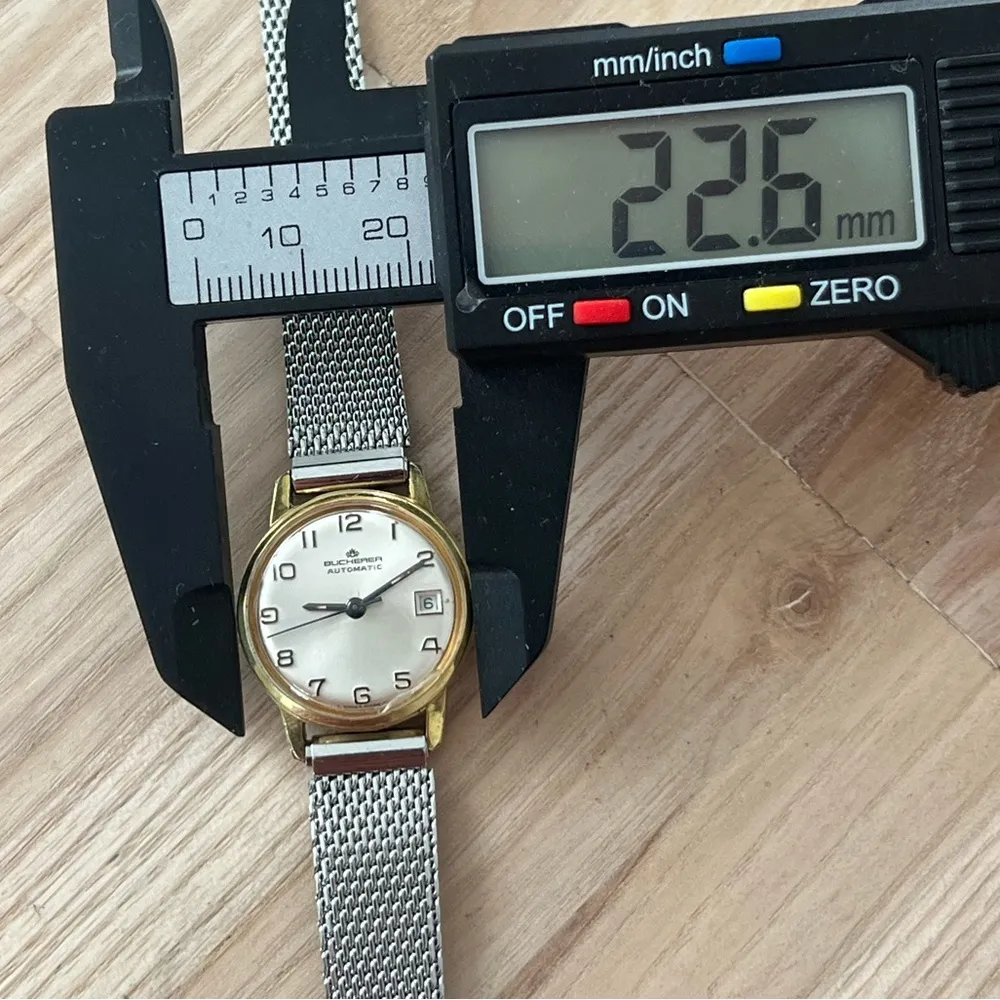 Bucherer Rare Vintage Automatic Watch Gold Plated Case Stainless Dial New Strap - Image 14