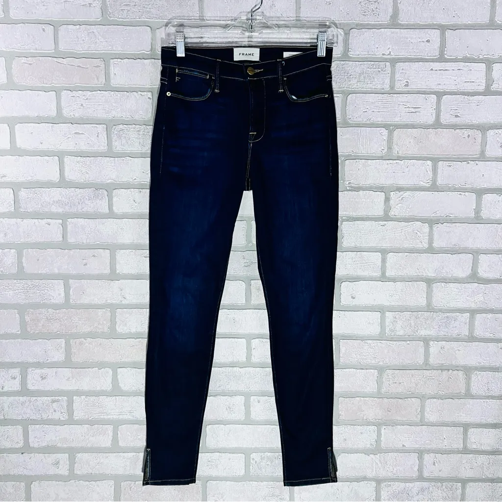 Frame Denim Le High Skinny With Split Out Seam Jeans in Copa Wash Size 25 - Image 4