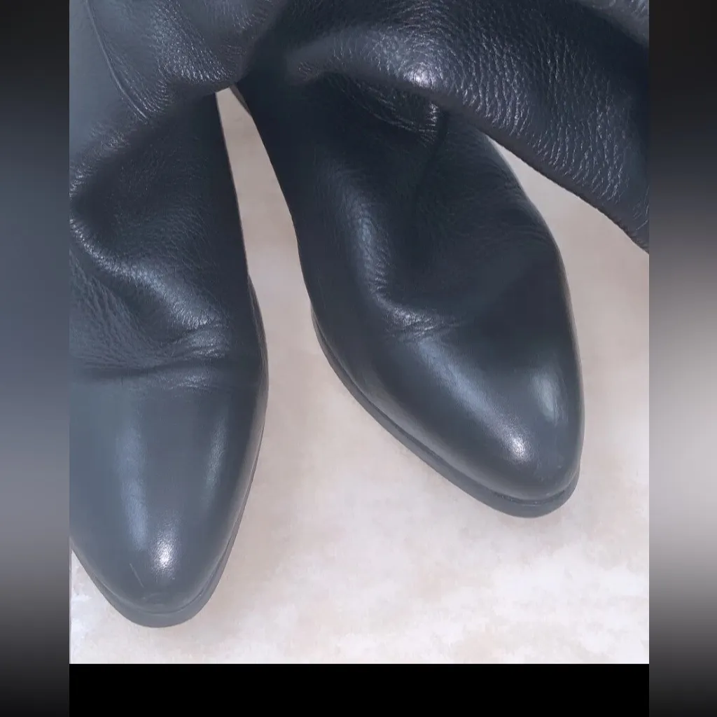 Leather Black Over-the-Knee Boots Seychelles free people 6 boho casual fall $150 - Image 3