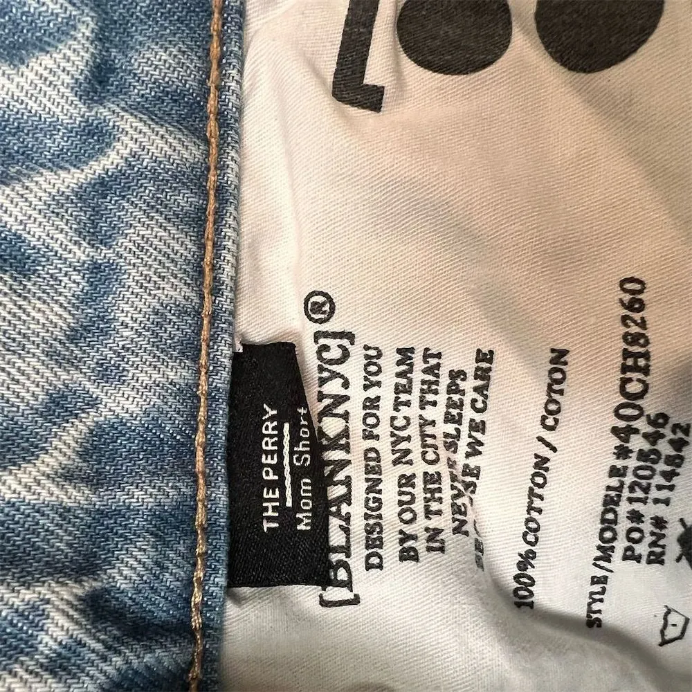 BLANKNYC Women's The Perry Mom Shorts Light Blue‎ Denim Size 25 NWT - Image 9