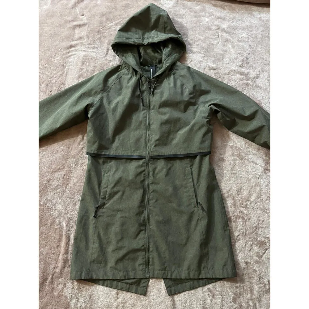 MONDETTA Women Green Full Zip‎ Up Hoodie Tunic Windbreaker Size Small - Image 2