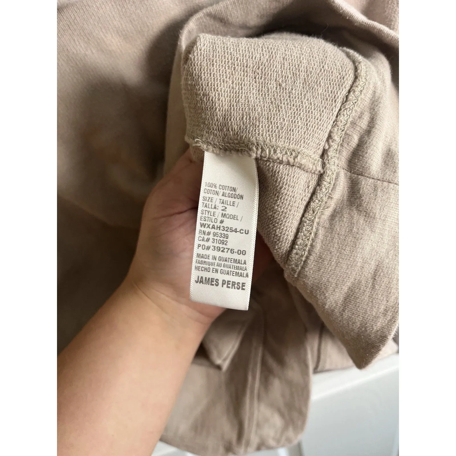 James Perse Women’s Hooded Pullover Sweater Beige Size 2 Preppy Cotton - Image 5