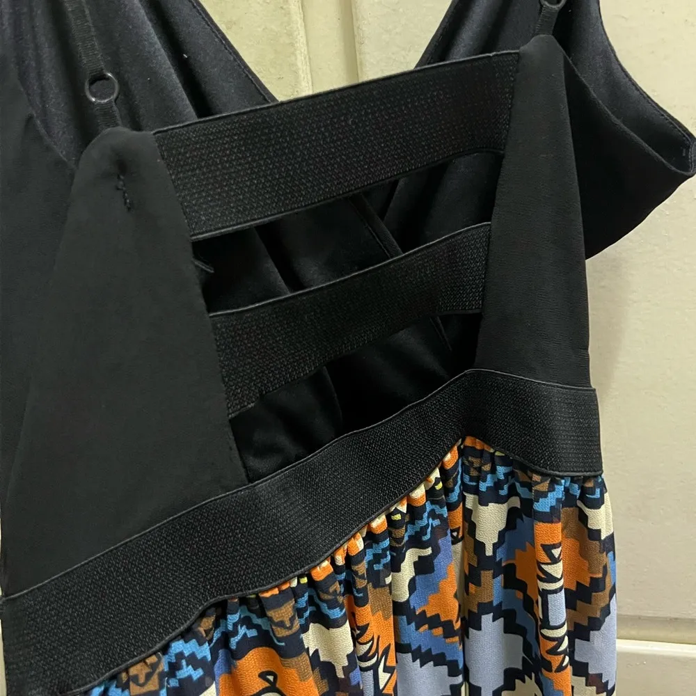 SM potters pot abstract pattern chiffon summer dress - Image 6