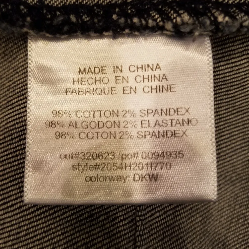 🛍2B bebe Front Zipper Down Denim Skirt Junior Med - Image 6