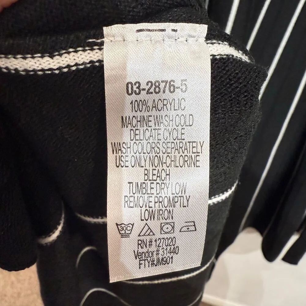 Chadwick's Black Turtleneck Pleated Midi Sweater Dress Sz L NWOT - Image 5