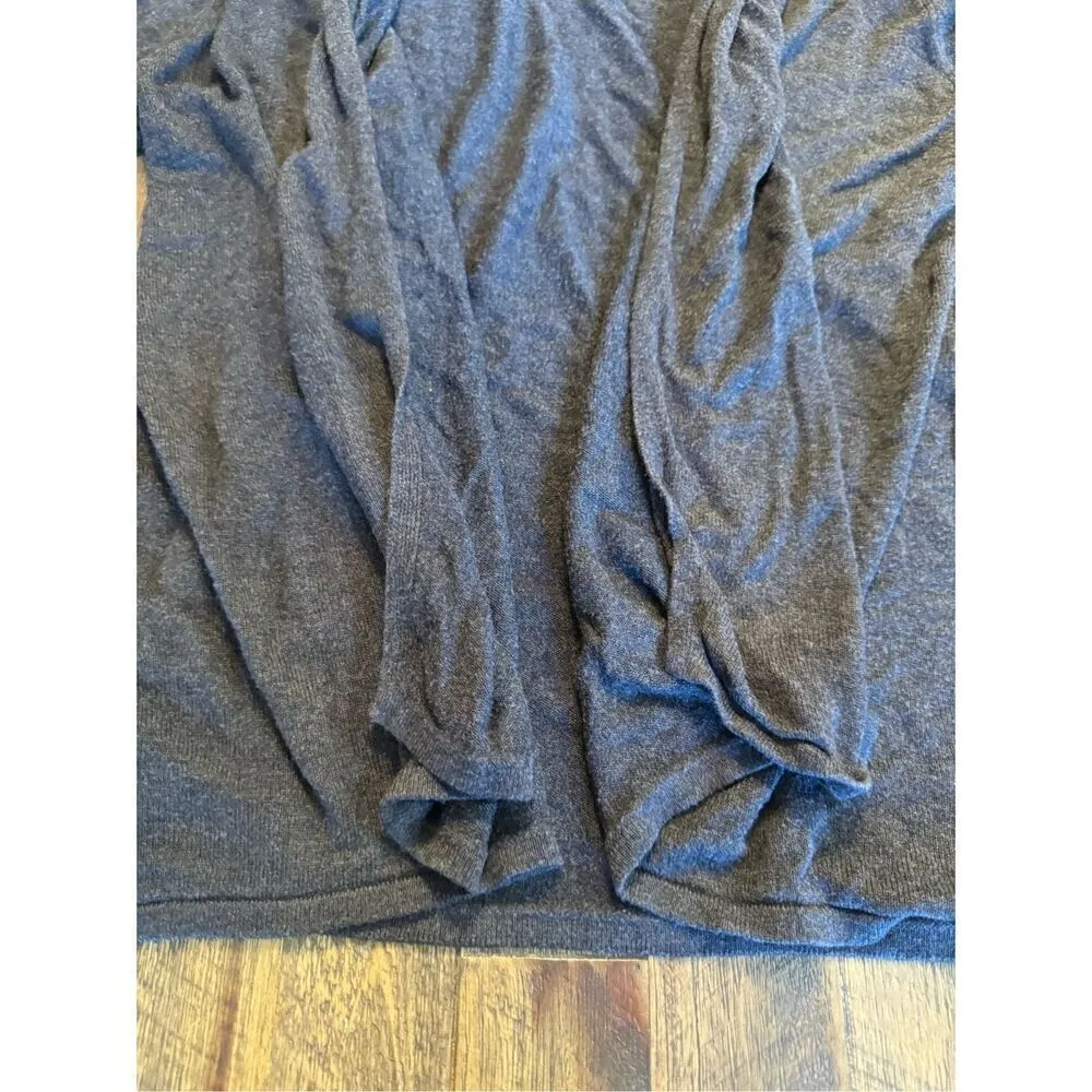 Joan vass open front cardigan size xl 100% viscose grey soft classic minimalist - Image 3