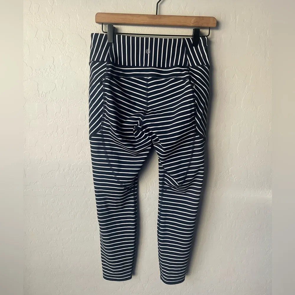 Athleta contender high rise striped leggings with pockets small - Image 6