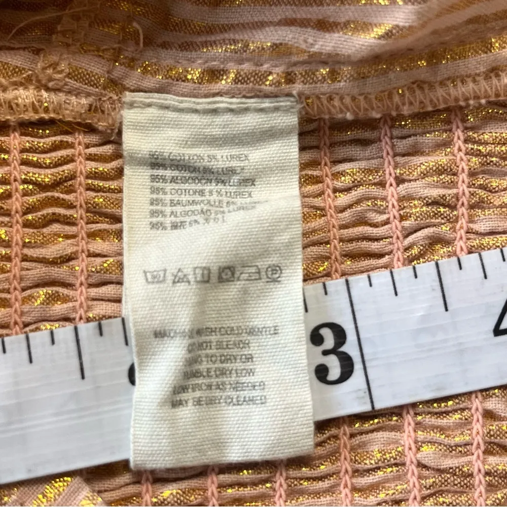 Jen's Pirate Booty High Desert Palm Leaf Corset in Gold Stripe Desert Rose Small - Image 9