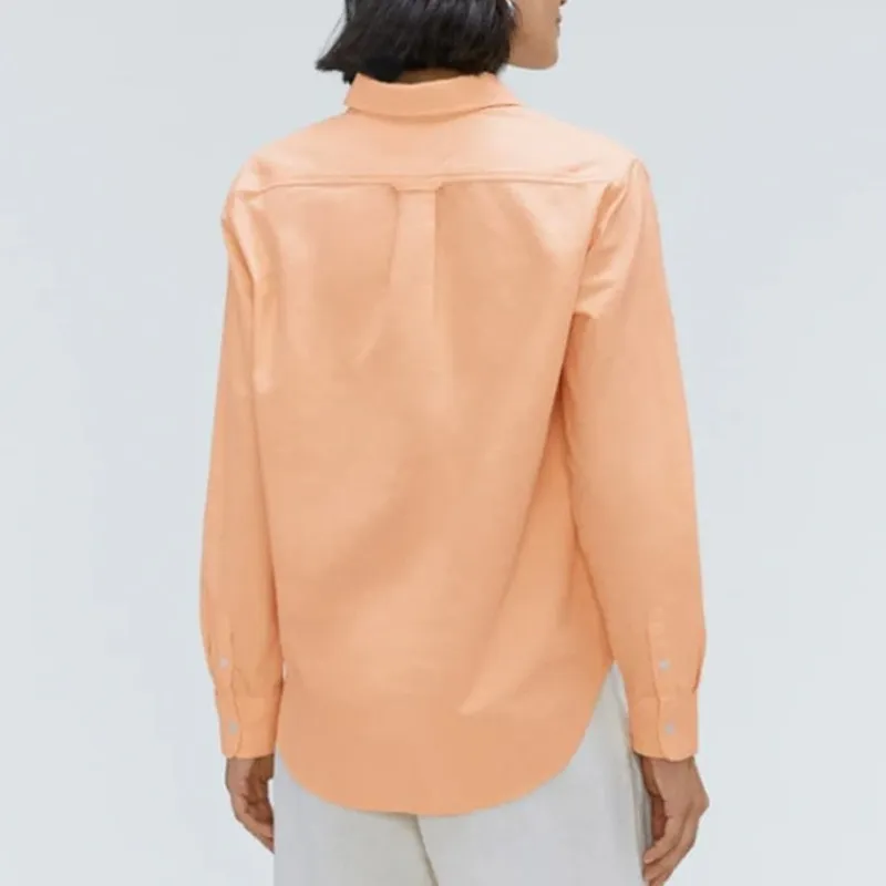 NWT Everlane The Relaxed Oxford Button Down L/S Shirt in Apricot Sz 0 - Image 11