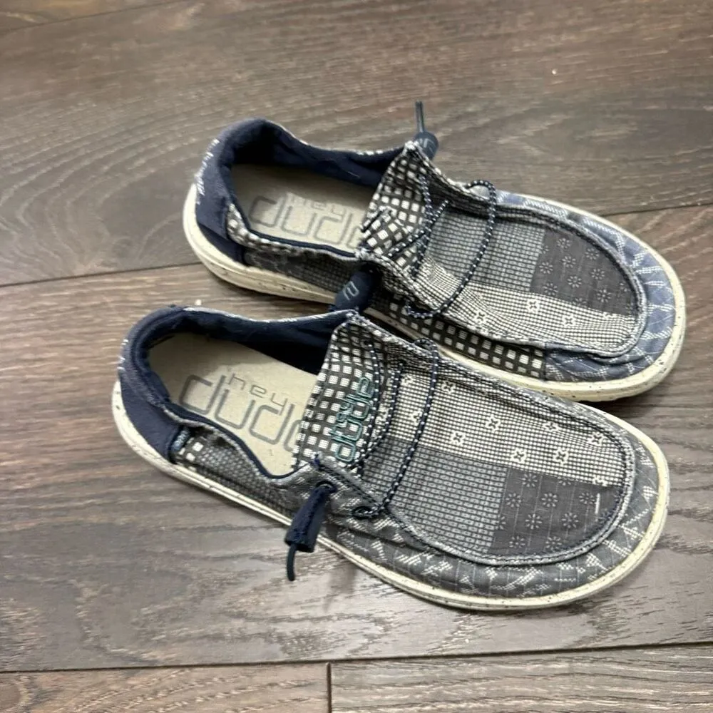 Hey Dude Women’s 5 Wendy Patch Blue White Slip on Shoes Sneakers - Image 2