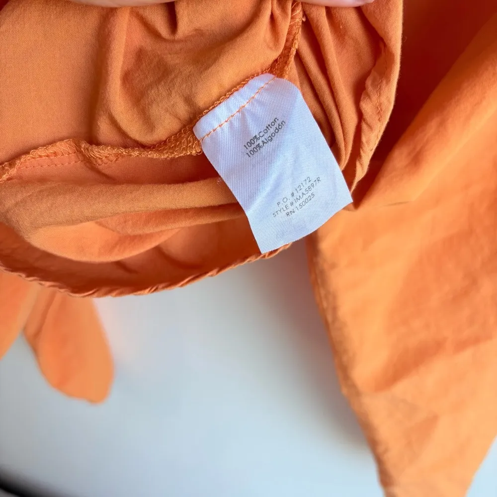 12th Tribe  orange long sleeve cotton romper size small - Image 6