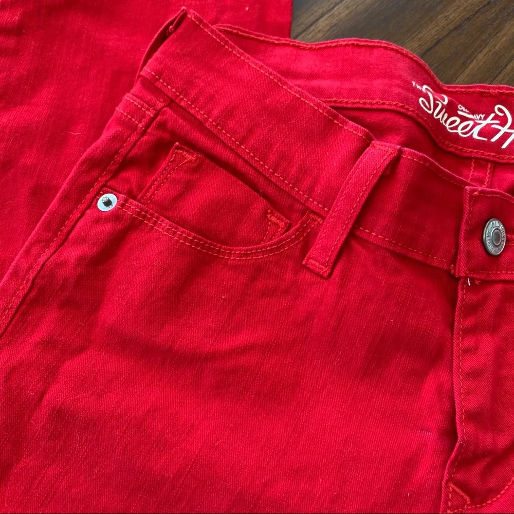 NWOT Old Navy The Sweetheart Skinny Jeans Red 0 - Image 2
