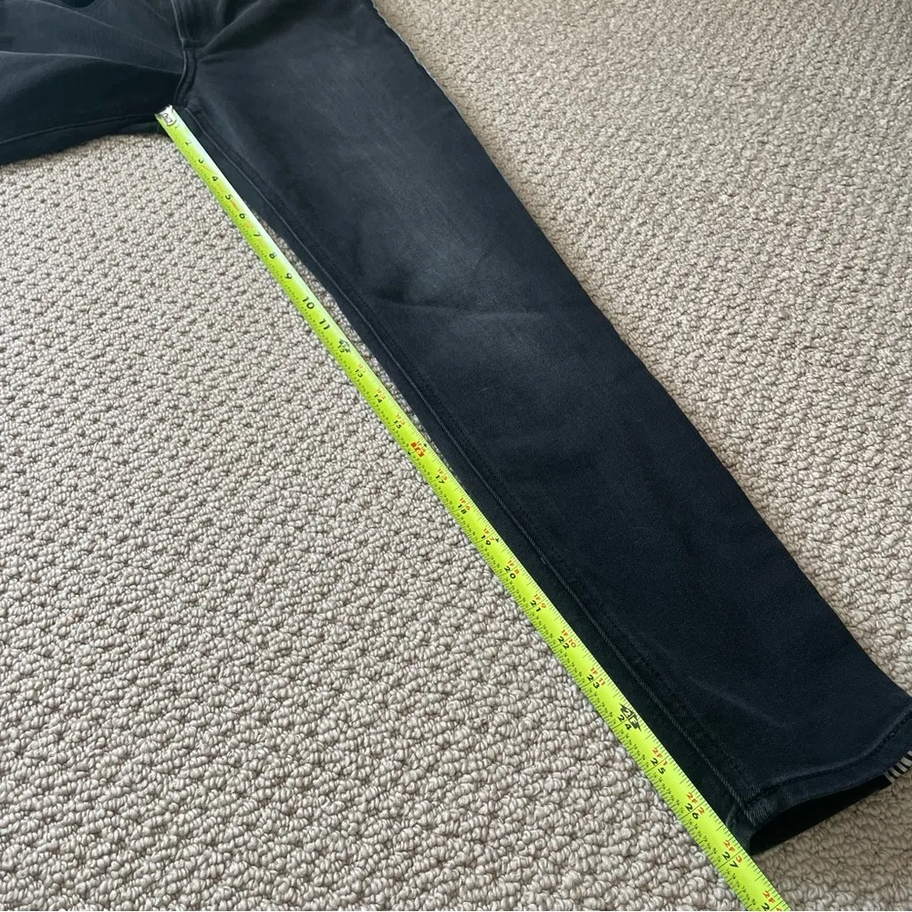 Express Antique Faded Grey Wash Logo Striped Mid Rise Skinny Jeans 2R - Image 8