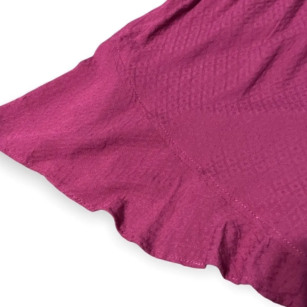 Ecote Crochet Lace Cold Shoulder Romper Magenta‎ - Image 7