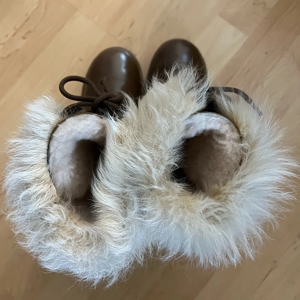 Ugg Aya Waterproof Leather Fur Trimmed Tall Boots Sheepskin Lined Women’s Size 7 - Image 12