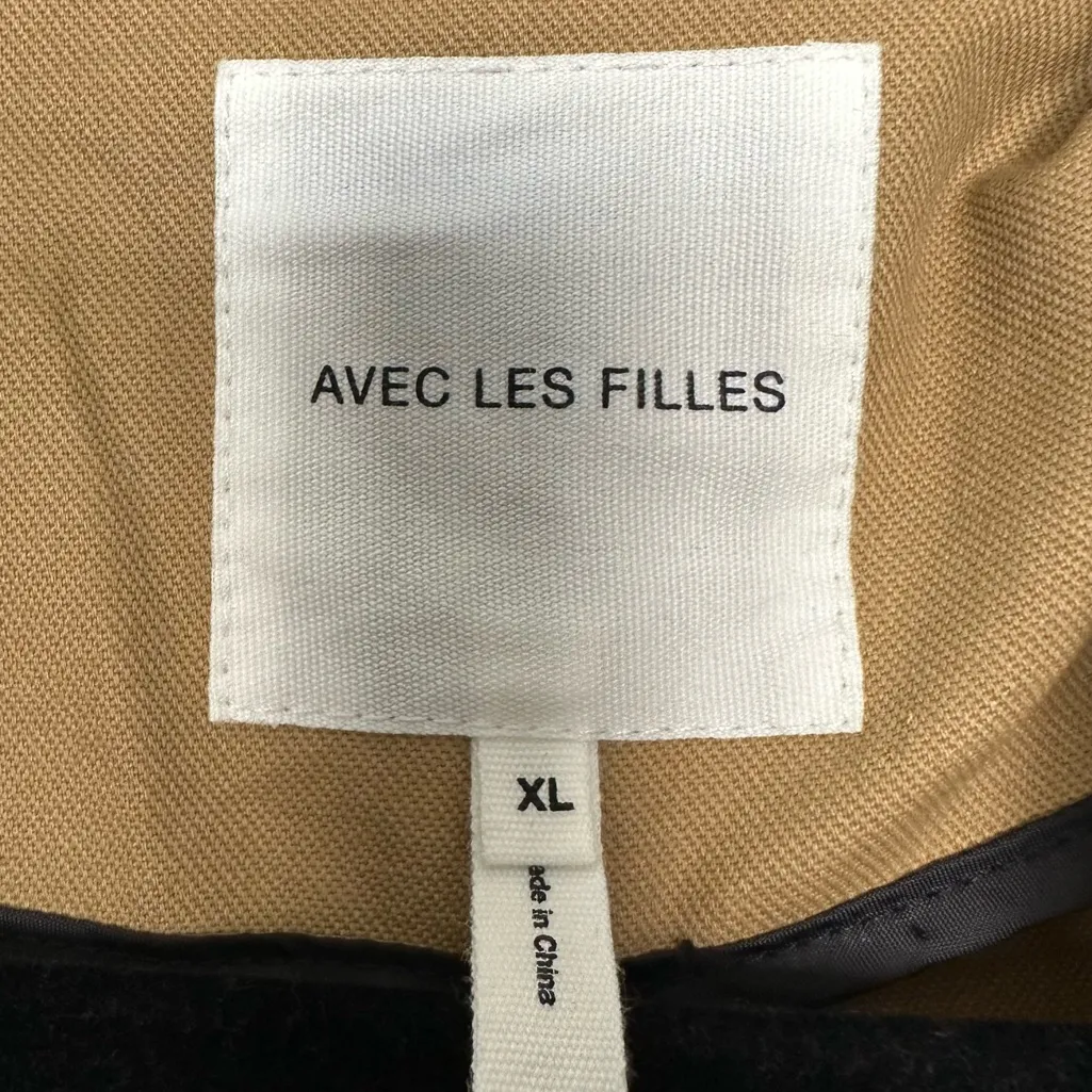NWT Avec Les Filles Color Block Trench Coat in Safari size XL *missing belt* - Image 8