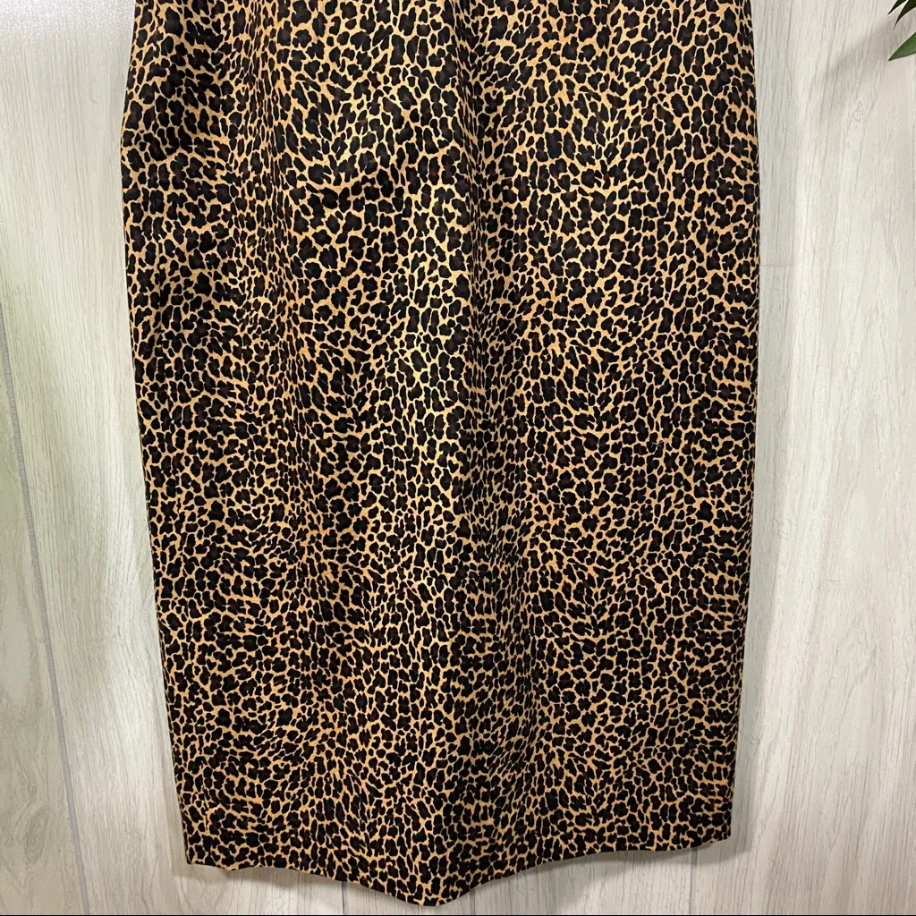 NEW J. Crew Sleeveless Leopard Midi Sheath Dress size 2 NWT AD417 - Image 4