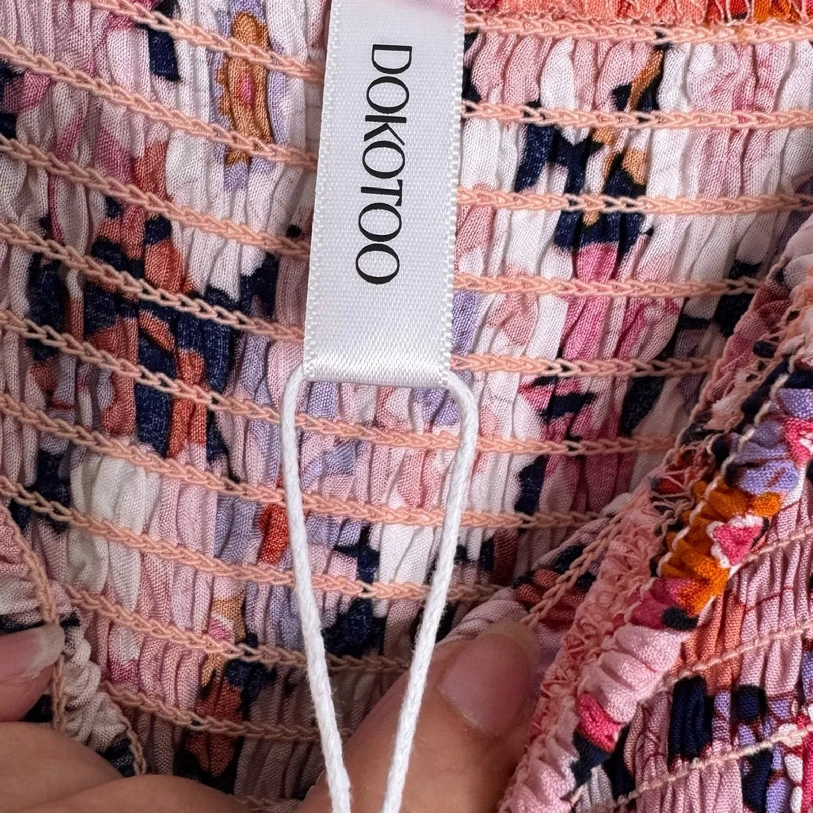 DOKOTOO Floral Print Sleeveless Smocked Jumpsuit High Waist Wide Leg 2XL NWT Pink Size undefined - Image 11