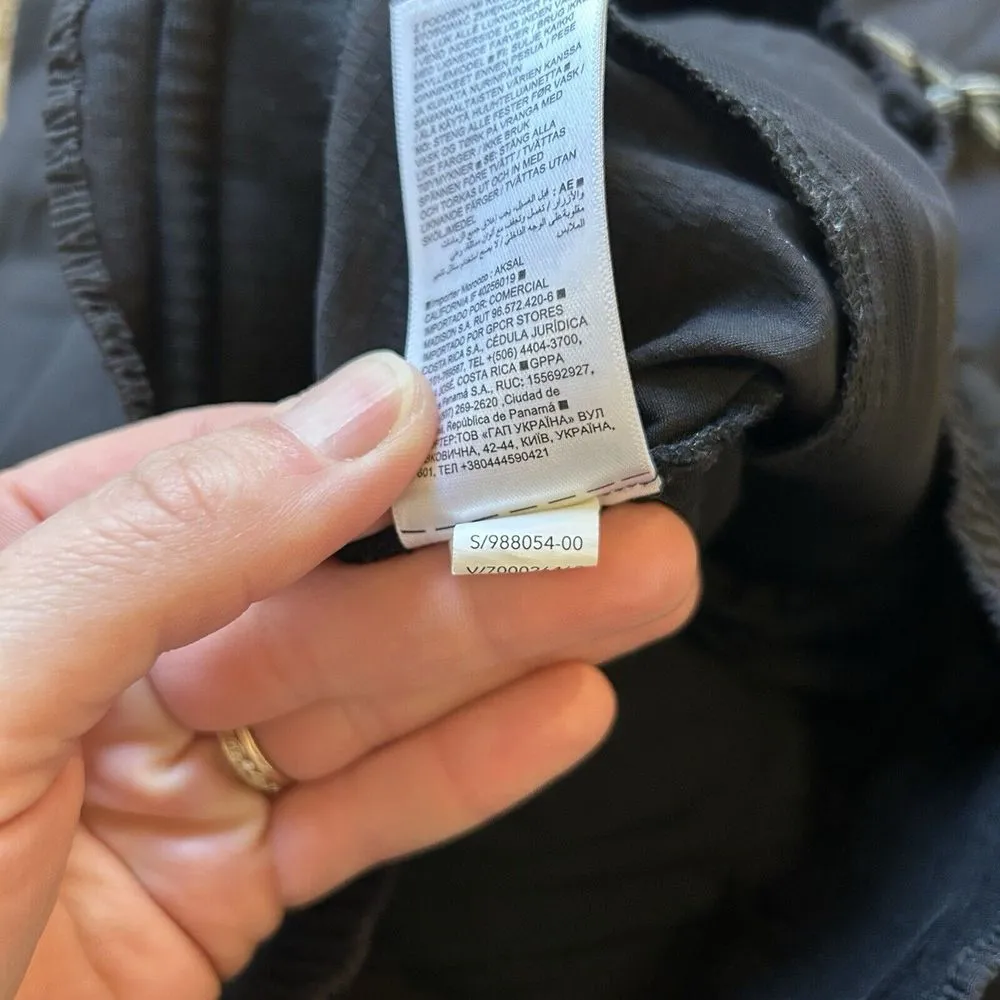 Athleta Trekkie Drawstring Womens Straight Crop Pant‎ Size 4 tall Black #988054 - Image 6