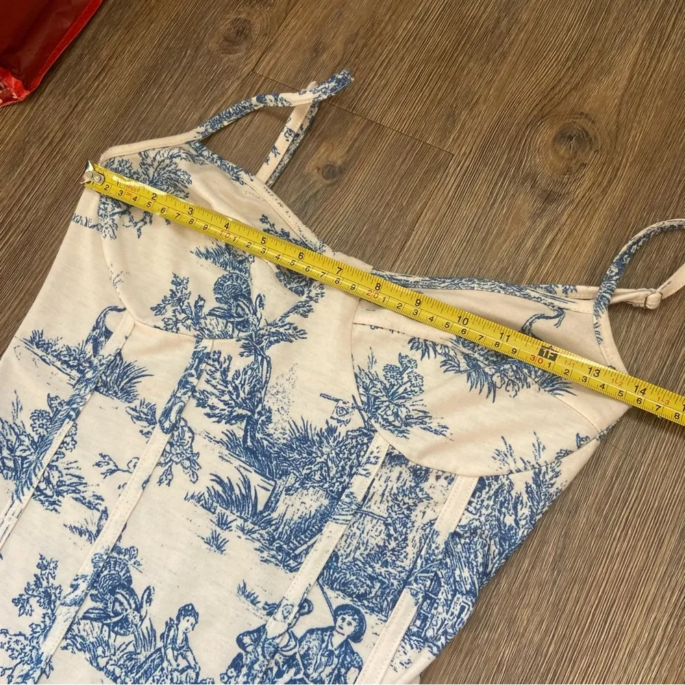 Cider Blue and White Toile Print Bodysuit - Image 7