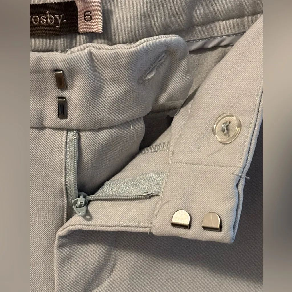 Crosby Light Gray Trousers Size 6 - Image 5