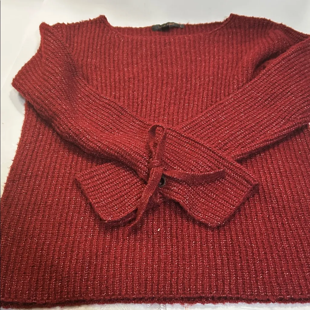 Love Tree Rich Red Crew Neck Sweater - Image 8