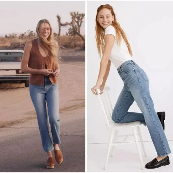 NEW Madewell The Perfect Vintage‎ Straight Jean in Montville Wash, 26 - Image 3