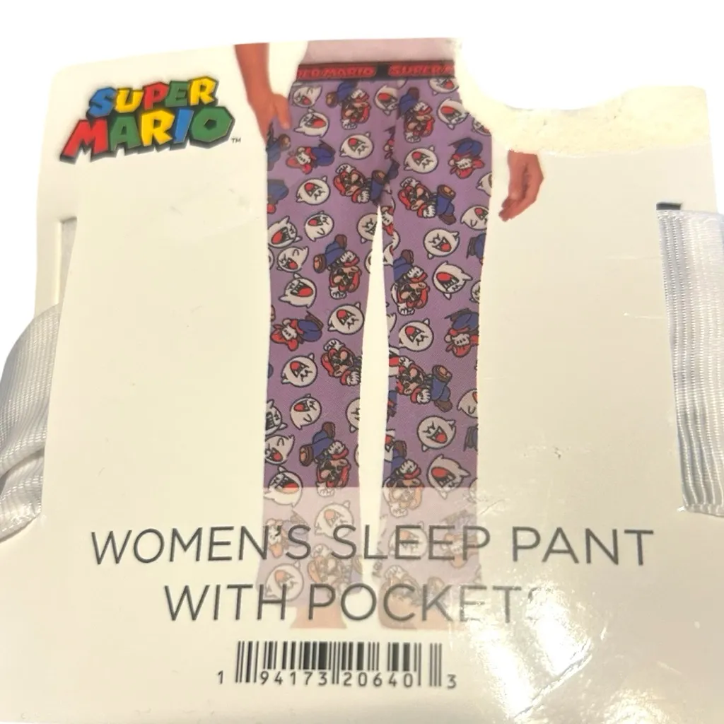 Super Mario Sleep Pants Women's Lounge‎ Pajama Bottoms With Pockets - Image 2