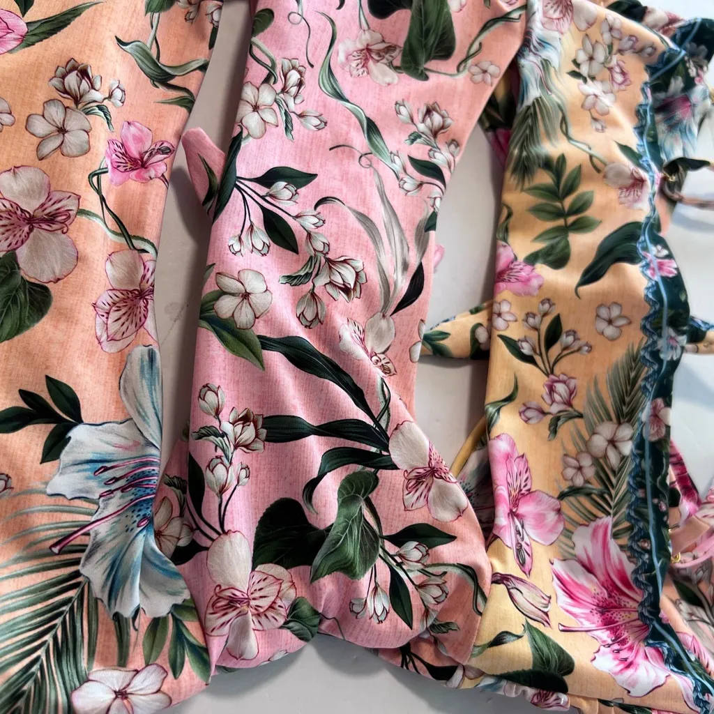 Agua Bendita Carrie One Piece Floral Swimsuit Sz S - Image 5