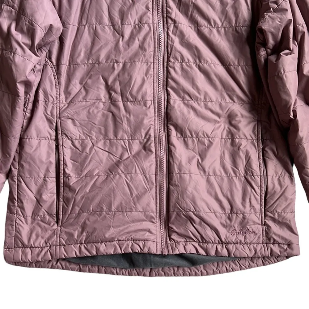 Cabela's Women's Outerwear Rose Colored Lightweight Puffer Jacket Size Medium - Image 4