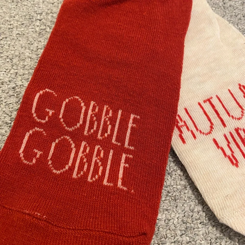 Rae Dunn Thanksgiving Sock Pack #41 / Any 3 Pair $15 - Image 2