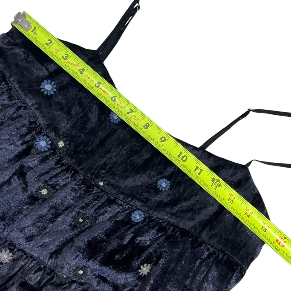 UO Kimchi Blue Alice Embroidered Velvet Mini Babydoll Dress - Image 8