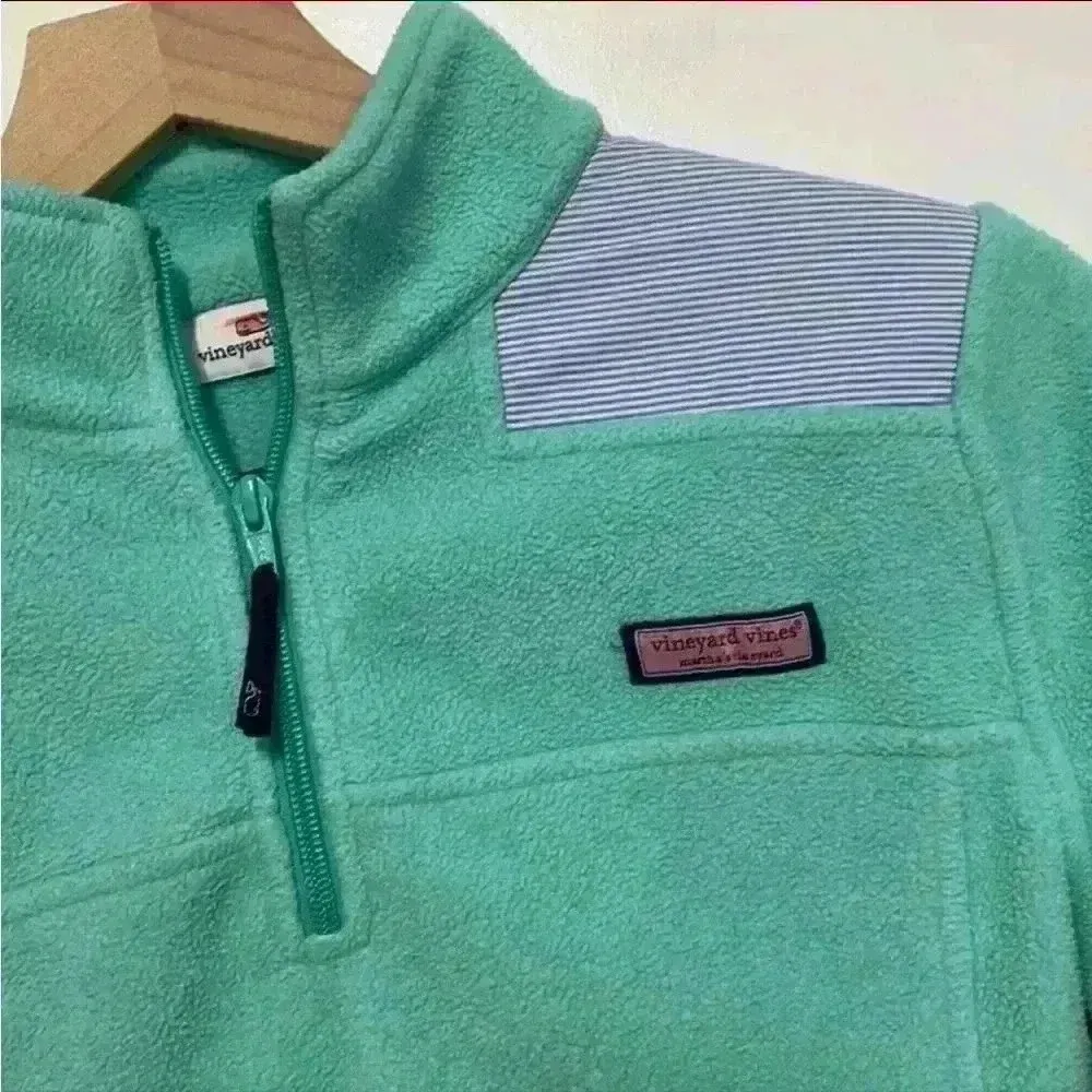 VINEYARD VINES | Seersucker Shep Fleece 1/4 Zip Pullover, XS - Image 7