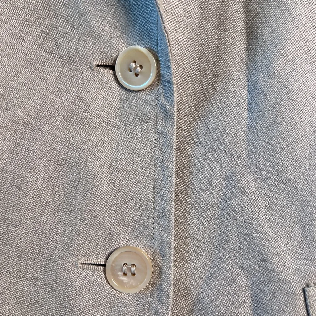 MaxMara Vintage Cream 100% Linen Office‎ Business Casual Blazer 8 - Image 6