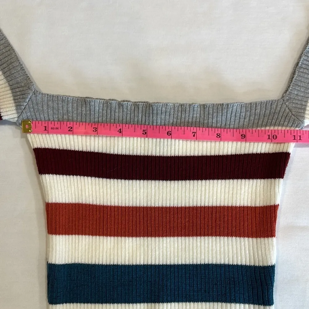 WINDSOR off the shoulder striped crop sweater  Size Medium - Image 7